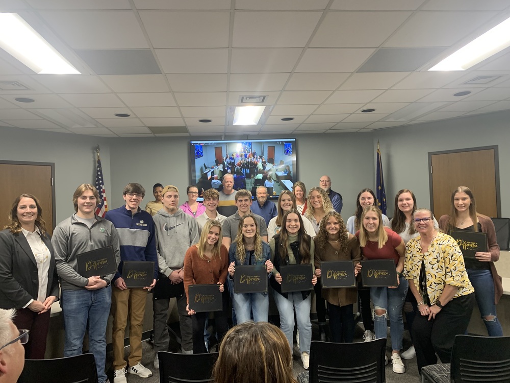 Board of School Trustees Recognize Fall Sport Academic All State student athletes