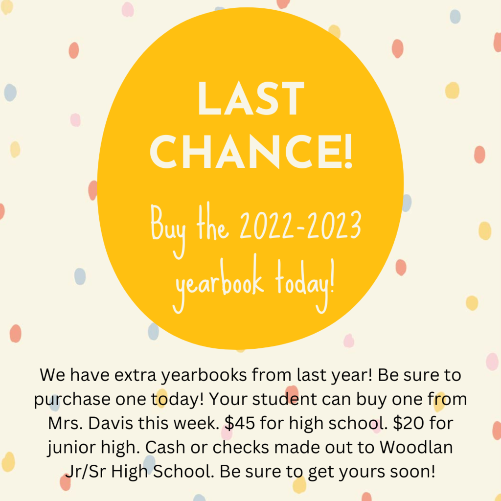 Last chance to buy a  2022-2023 yearbook!!